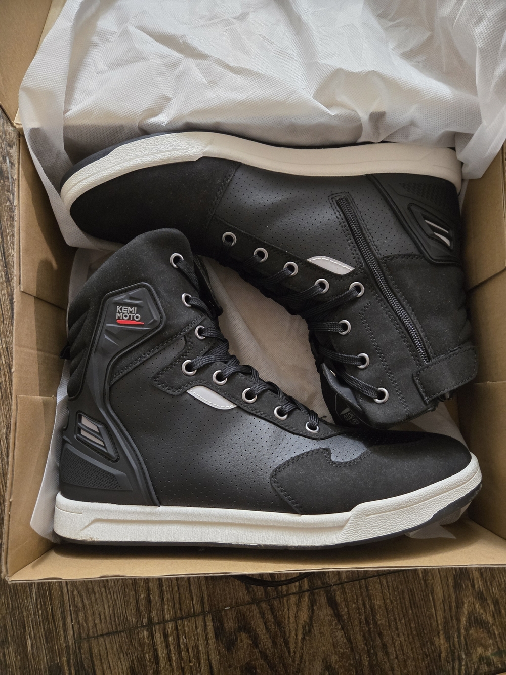 Men’s Black High-Top Moto Boots